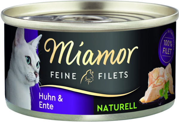 Miamor Feine Filets Natur Huhn Ente 80gD