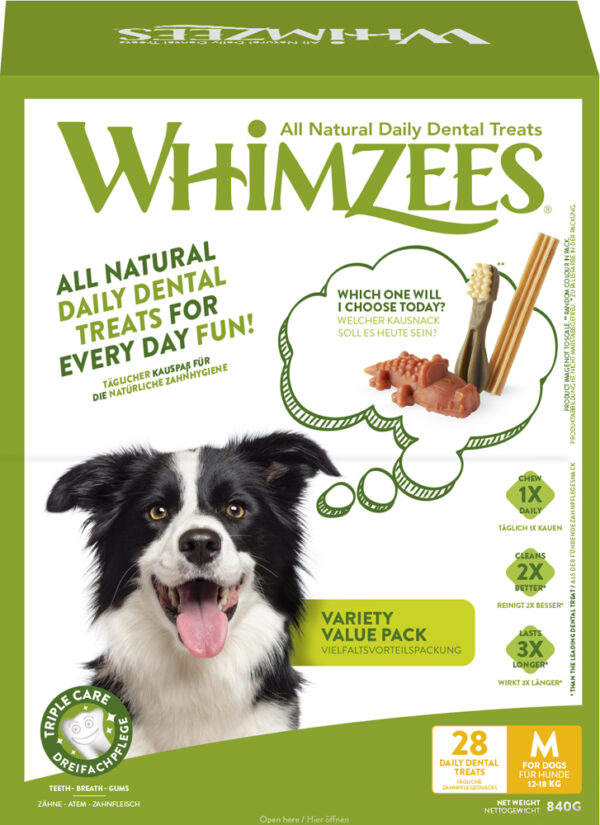 Whimzees Variety Value Box M 28St
