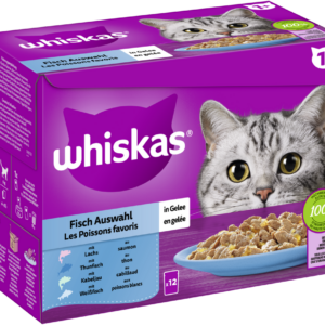 Whiskas 1+ Fisch Auswahl Gelee 12x85gP