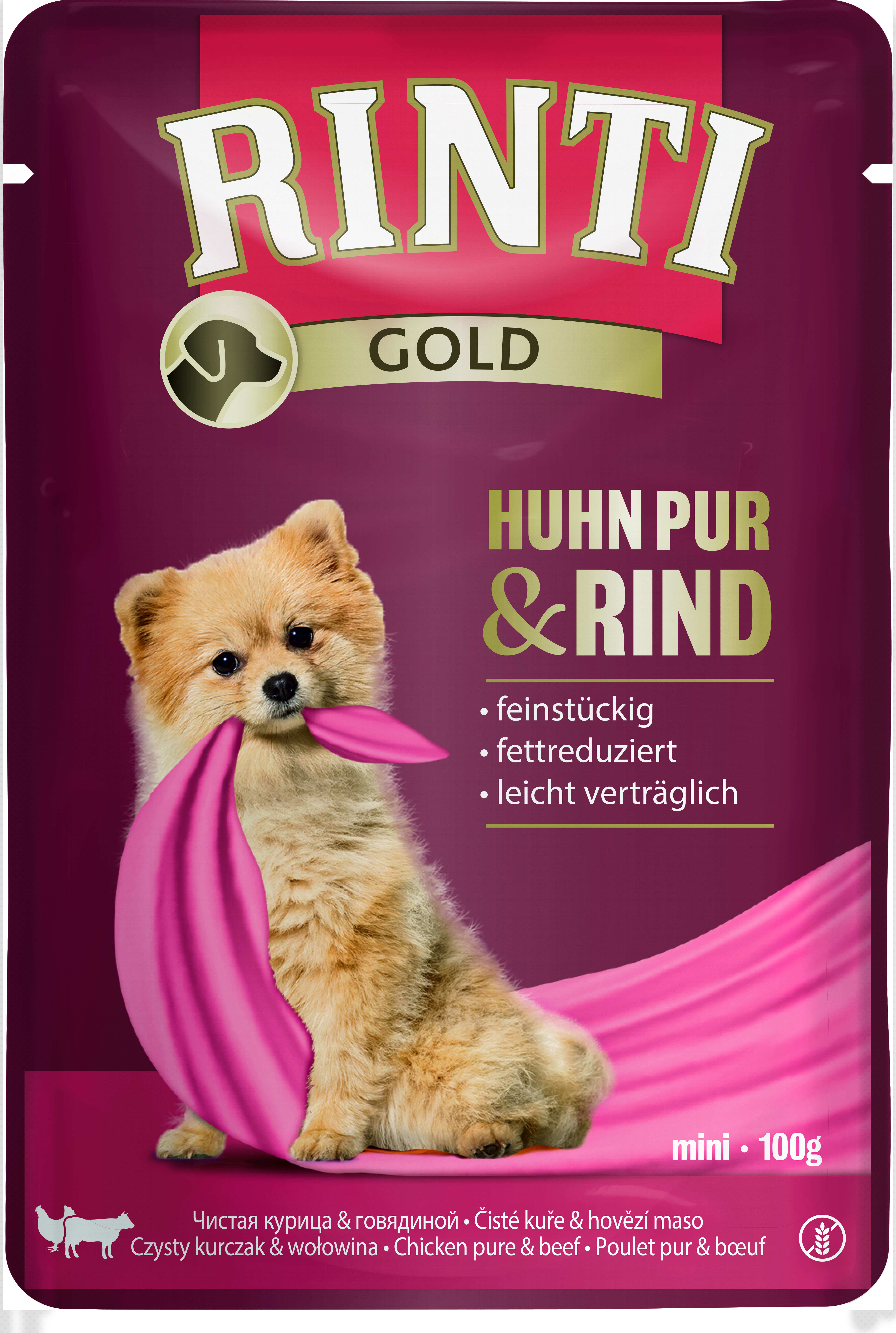 Rinti Gold Huhn Pur Rind 100gP