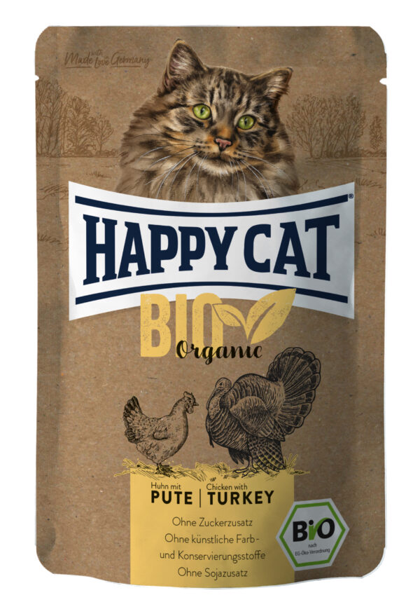 HappyCat Bio Huhn+Pute 85gP