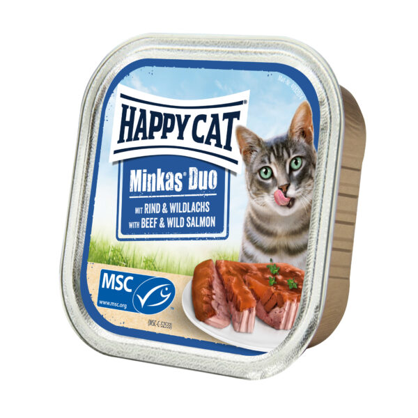 HappyCat Minkas Duo Rind+WLachs 100gS