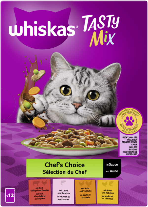 Whiskas Tasty Mix ChefsCho Sauce 12x85gP