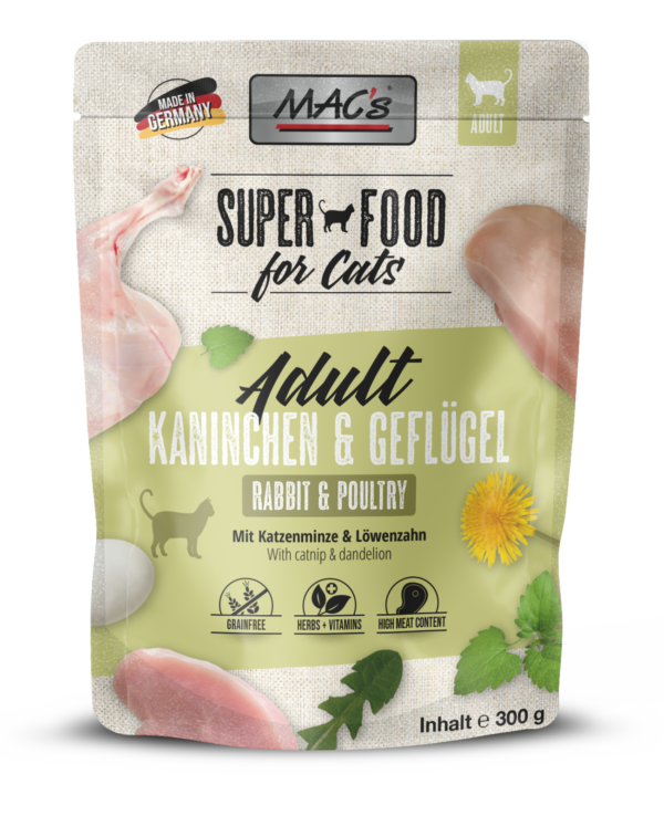 Macs Cat Pouch Kaninchen & Geflügel 300gP