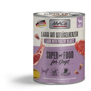 MAC's DOG Lamm & Geflügelherzen 800g