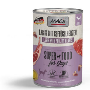 MAC's DOG Lamm & Geflügelherzen 400g