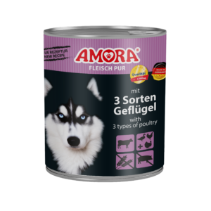 AMORA Dog Pur 3 Sorten Geflügel 800gD