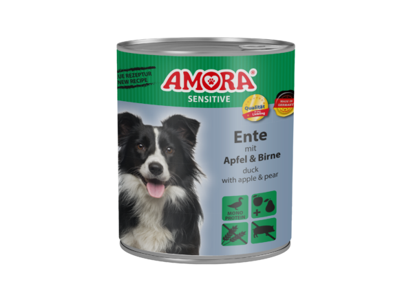 AMORA Dog Sensitive Ente+Apfel+Birne 800gD