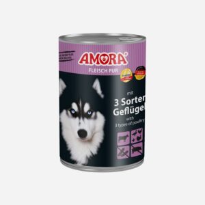 AMORA Dog Pur 3xGeflüg 400gD