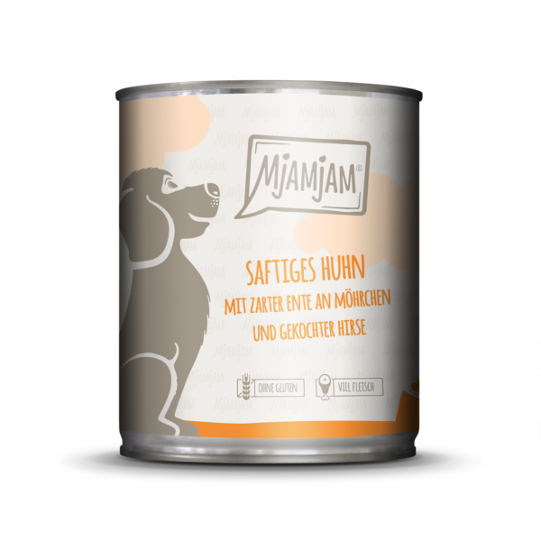 MjAMjAM Hund Huhn+Ente+Möhr+Hirse 800gD