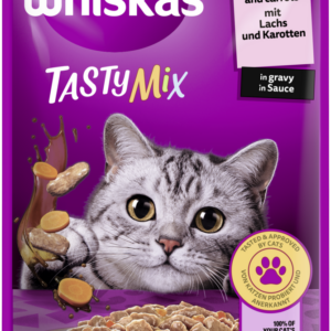 Whiskas Tasty Mix Lachs+Karotten in Sauce 85gP