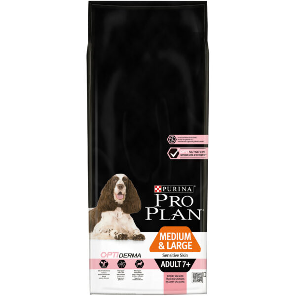 ProPlan Dog Medium Large Adult 7+ Sensitive Skin Lachs 14kg