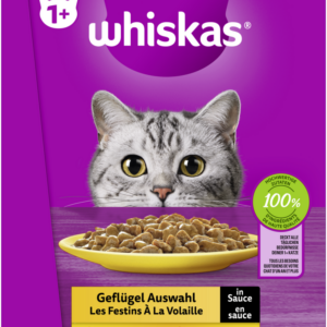 Whiskas 1+ Geflügel Auswahl Sauce 12x85gP