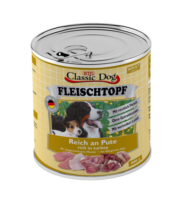 Classic Dog Fleischtopf Pute 800gD