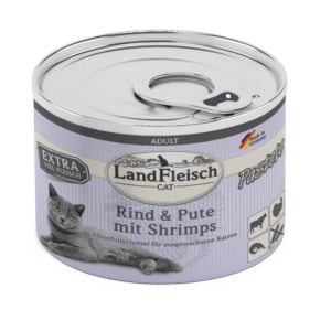 Landfleisch Cat Pas.Rind+Pu+Shrimp195gD