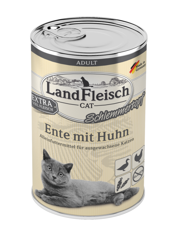 Landfleisch Cat Topf Ente+Huhn 400gD