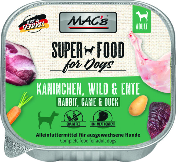 MAC's DOG Kaninchen, Wild & Ente 150g