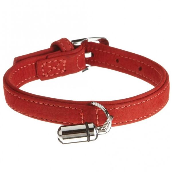 Karlie Halsband Buffalo aus Kalbsleder - Rot - 24 cm/10 mm – Bild 3