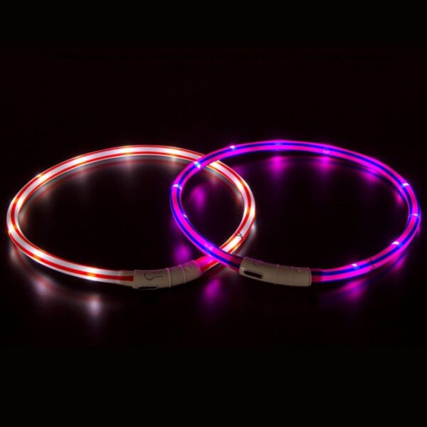 Karlie Visio Light LED-Leuchtschlauch mit USB - Gestreift - violett-pink – Bild 3